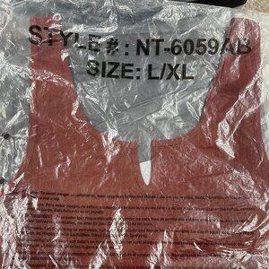 NEW Zenana SOLID RUST Ribbed Seamless Crop Tank L/XL NEW